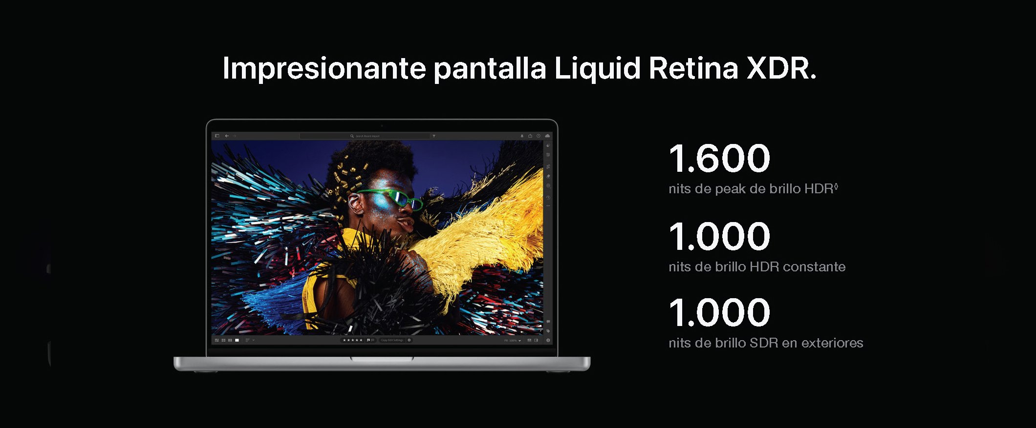 Impresionante pantalla liquid retina XDR